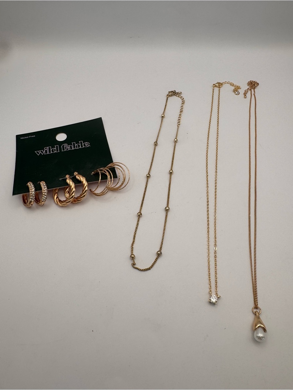 Bundle Costume Jewelry Gold Necklaces & Earrings